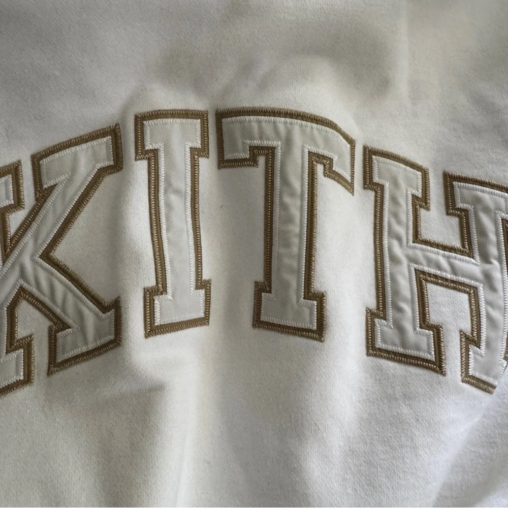 Kith Unisex Hoodie Color-block College Sweatshirt in White, Gray, Tan - Picture 4 of 13